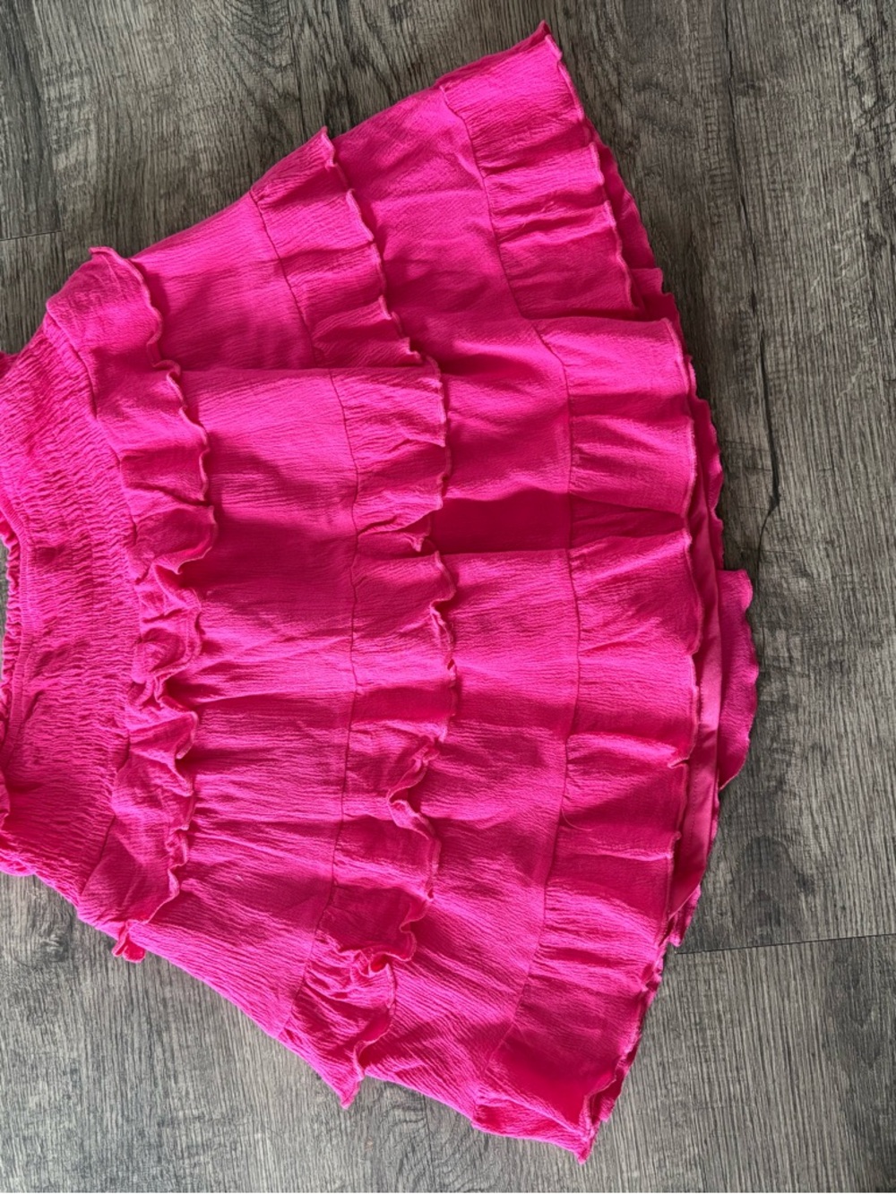 Love Hot Pink Ruffled Mini Skirt